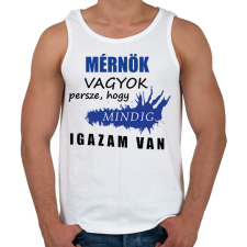 PRINTFASHION Mérnök vagyok... - Férfi atléta - Fehér atléta, trikó