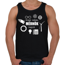 PRINTFASHION Mérnök vagyok - Férfi atléta - Fekete atléta, trikó