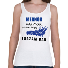 PRINTFASHION Mérnök vagyok... - Női atléta - Fehér női trikó