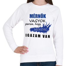 PRINTFASHION Mérnök vagyok... - Női pulóver - Fehér női pulóver, kardigán
