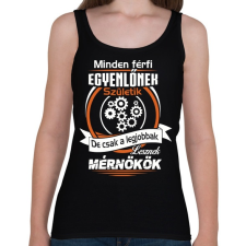 PRINTFASHION Mérnökök - Női atléta - Fekete női trikó