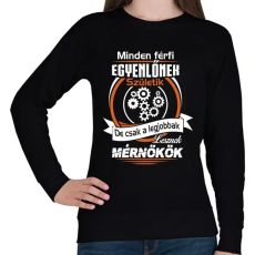 PRINTFASHION Mérnökök - Női pulóver - Fekete