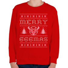 PRINTFASHION MERRY 666MAS - Gyerek pulóver - Piros gyerek pulóver, kardigán