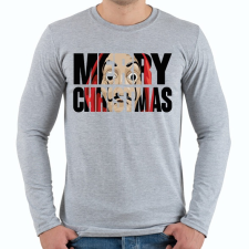 PRINTFASHION MERRY CHRISTMAS - A nagy pénzrablás - Férfi hosszú ujjú póló - Sport szürke férfi póló