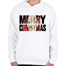 PRINTFASHION MERRY CHRISTMAS - A nagy pénzrablás - Gyerek kapucnis pulóver - Fehér