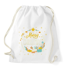 PRINTFASHION Merry Christmas - Boldog Karácsonyt - Sportzsák, Tornazsák - Fehér tornazsák