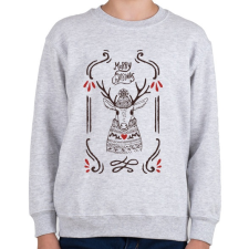 PRINTFASHION Merry Christmas Deer - Gyerek pulóver - Sport szürke gyerek pulóver, kardigán