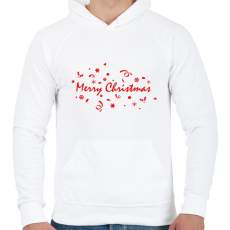 PRINTFASHION Merry Christmas  - Férfi kapucnis pulóver - Fehér