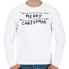PRINTFASHION Merry Christmas - Férfi pulóver - Fehér férfi pulóver, kardigán