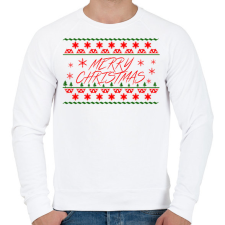 PRINTFASHION Merry christmas - Férfi pulóver - Fehér férfi pulóver, kardigán