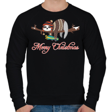 PRINTFASHION Merry Christmas  - Férfi pulóver - Fekete férfi pulóver, kardigán