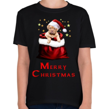 PRINTFASHION Merry Christmas - Gyerek póló - Fekete gyerek póló