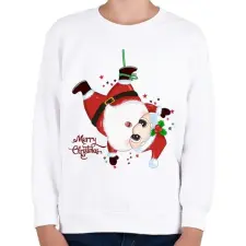 PRINTFASHION Merry Christmas - Gyerek pulóver - Fehér gyerek pulóver, kardigán