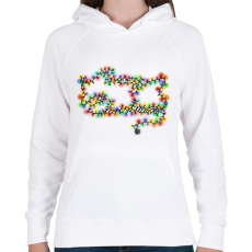 PRINTFASHION Merry Christmas! - Női kapucnis pulóver - Fehér