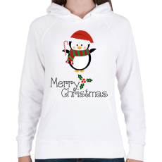 PRINTFASHION Merry Christmas - Női kapucnis pulóver - Fehér