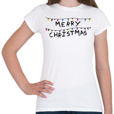 PRINTFASHION Merry Christmas - Női póló - Fehér