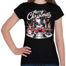 PRINTFASHION Merry Christmas - Női póló - Fekete női póló
