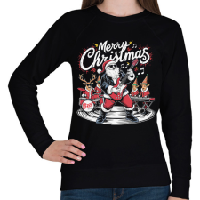 PRINTFASHION Merry Christmas - Női pulóver - Fekete női pulóver, kardigán
