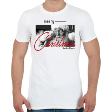 PRINTFASHION Merry Christmas - Santa - Férfi póló - Fehér férfi póló