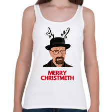 PRINTFASHION Merry Christmeth - Női atléta - Fehér női trikó