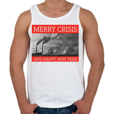 PRINTFASHION MERRY CRISIS - Férfi atléta - Fehér atléta, trikó