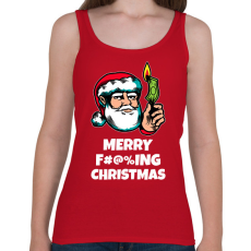 PRINTFASHION MERRY FUCKING CHRISTMAS 4 - Női atléta - Cseresznyepiros