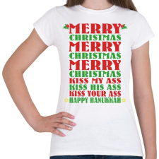 PRINTFASHION Merry Kissmy*ss - Női póló - Fehér női póló