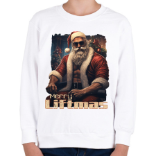 PRINTFASHION Merry Liftmas - Gyerek pulóver - Fehér gyerek pulóver, kardigán