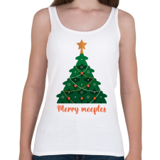 PRINTFASHION Merry meeples - Női atléta - Fehér női trikó