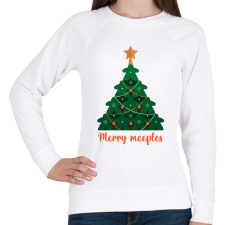 PRINTFASHION Merry meeples - Női pulóver - Fehér női pulóver, kardigán