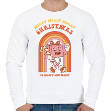 PRINTFASHION Merry merry merry - Férfi pulóver - Fehér férfi pulóver, kardigán