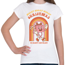 PRINTFASHION Merry merry merry - Női póló - Fehér női póló