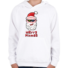 PRINTFASHION Merry Pixmas Karácsonyi ajándék - Gyerek kapucnis pulóver - Fehér gyerek pulóver, kardigán
