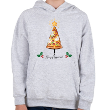 PRINTFASHION Merry Pizzamas pizzalapáttal - Gyerek kapucnis pulóver - Sport szürke gyerek pulóver, kardigán