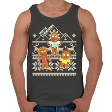 PRINTFASHION Merry Rickmas mézeskalács - Férfi atléta - Sötétszürke