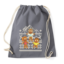 PRINTFASHION Merry Rickmas mézeskalács - Sportzsák, Tornazsák - Grafitszürke tornazsák