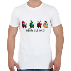 PRINTFASHION Merry Susmas - Férfi póló - Fehér