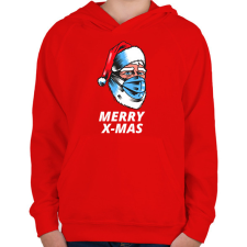 PRINTFASHION MERRY X-MAS - Gyerek kapucnis pulóver - Piros gyerek pulóver, kardigán