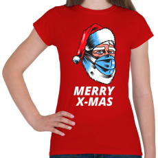 PRINTFASHION MERRY X-MAS - Női póló - Piros