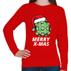 PRINTFASHION MERRY X-MAS  - Női pulóver - Piros