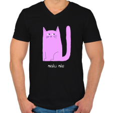 PRINTFASHION MESELJ MEG - Férfi V-nyakú póló - Fekete férfi póló