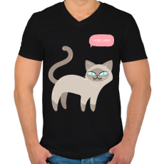 PRINTFASHION Mesélj még - Férfi V-nyakú póló - Fekete