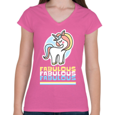 PRINTFASHION MESES - Női V-nyakú póló - Rózsaszín női póló