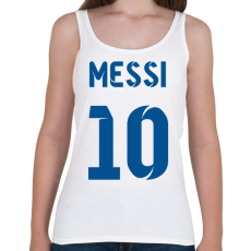 PRINTFASHION Messi 10 kék - Női atléta - Fehér