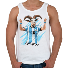 PRINTFASHION Messi a GOAT - Férfi atléta - Fehér