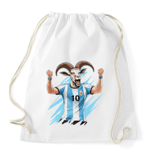 PRINTFASHION Messi a GOAT - Sportzsák, Tornazsák - Fehér tornazsák