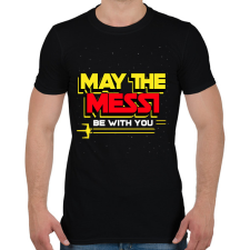 PRINTFASHION MESSI BE WITH YOU - Férfi póló - Fekete férfi póló