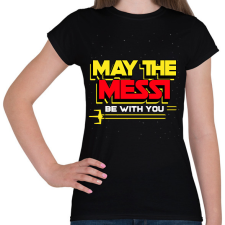 PRINTFASHION MESSI BE WITH YOU - Női póló - Fekete női póló