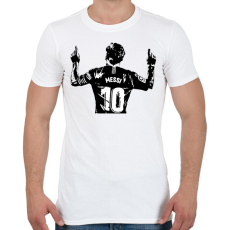 PRINTFASHION Messi - Férfi póló - Fehér