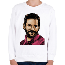 PRINTFASHION Messi - Gyerek pulóver - Fehér gyerek pulóver, kardigán